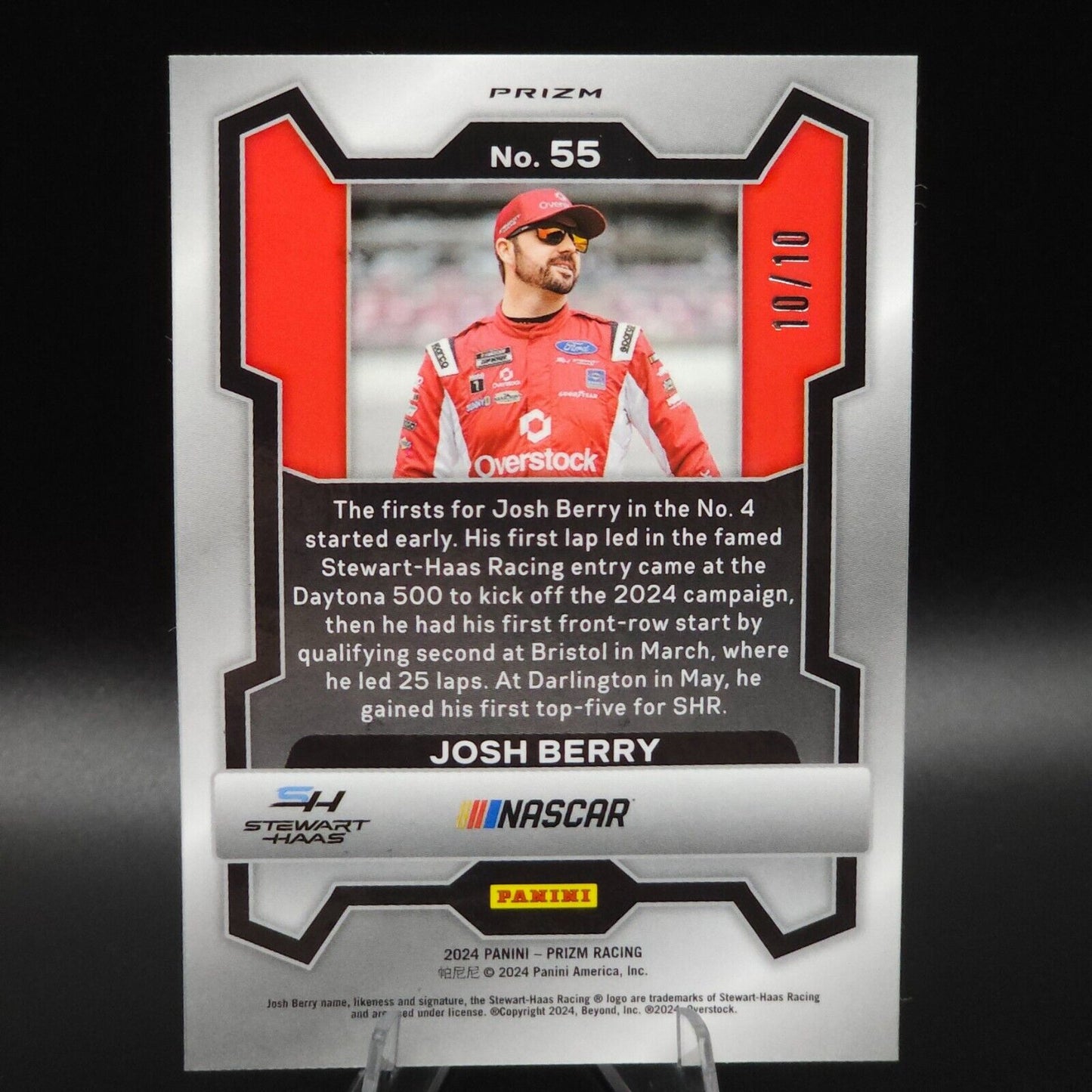 2024 Panini Prizm Racing Blue Shimmer #55 Josh Berry 10/10