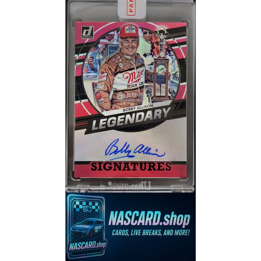 2022 Donruss #LS-BA Bobby Allison Legendary Signatures Holo Black #1/1