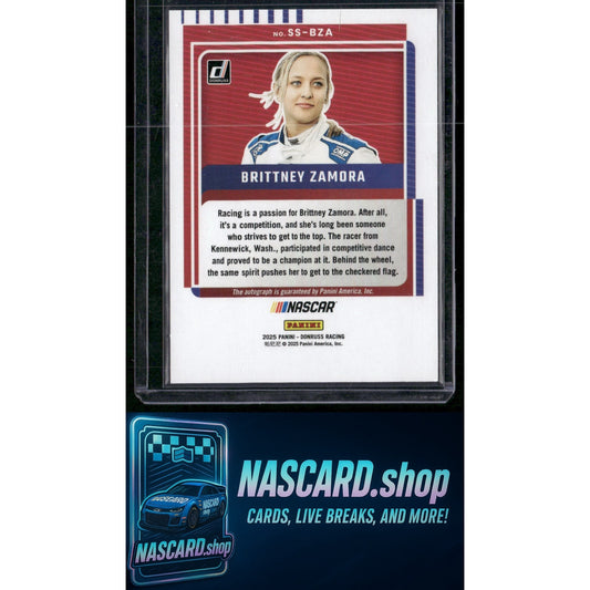 2025 Donruss #SS-BZA Brittney Zamora Signature Series Red Xplosion