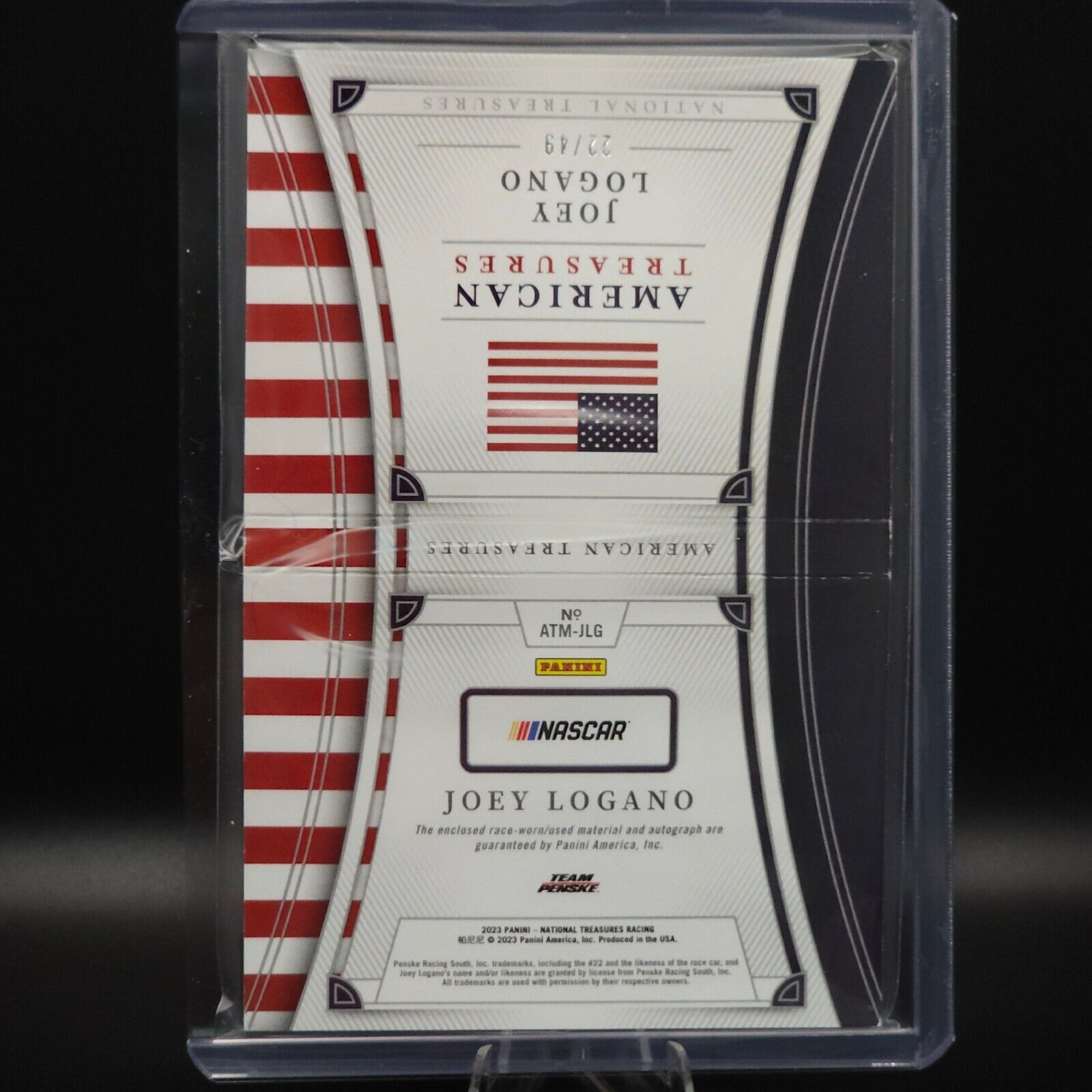 2023 National Treasures American Treasures Booklet Joey Logano 22/49 DOOR NUMBER - NASCARD.shop