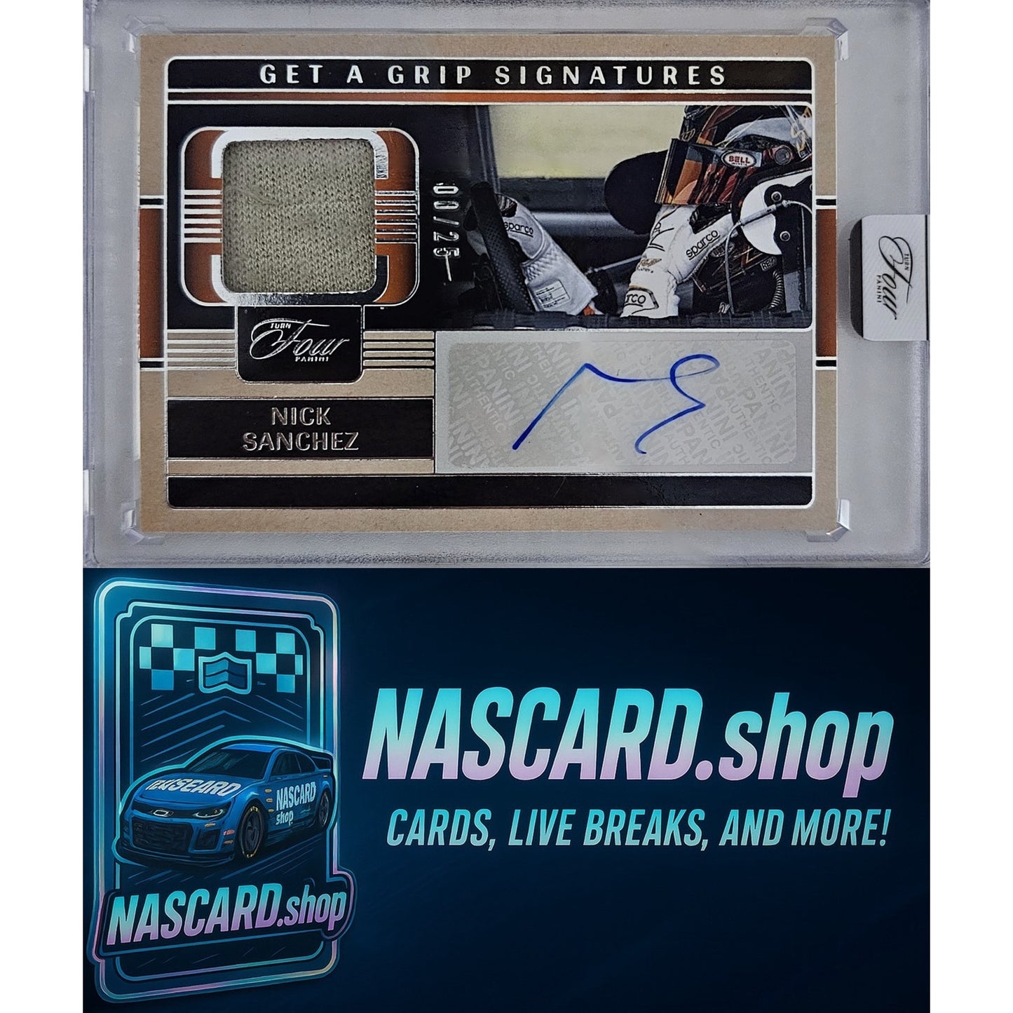 2025 Panini Turn Four #GGS-NSZ Nick Sanchez Get a Grip Signatures #/25