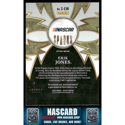 2024 Panini Select #S-EJN Erik Jones Sparks Flash Prizms - NASCARD.shop