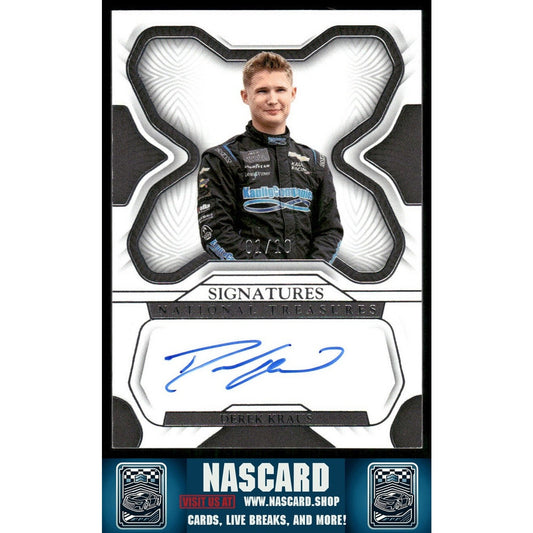 2023 Panini National Treasures #S-DKR Derek Kraus Signatures Silver - NASCARD.shop