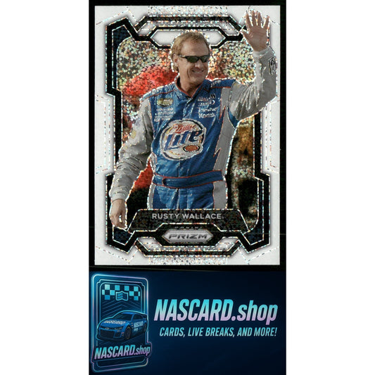 2024 Panini Prizm #67 Rusty Wallace White Sparkle - NASCARD.shop