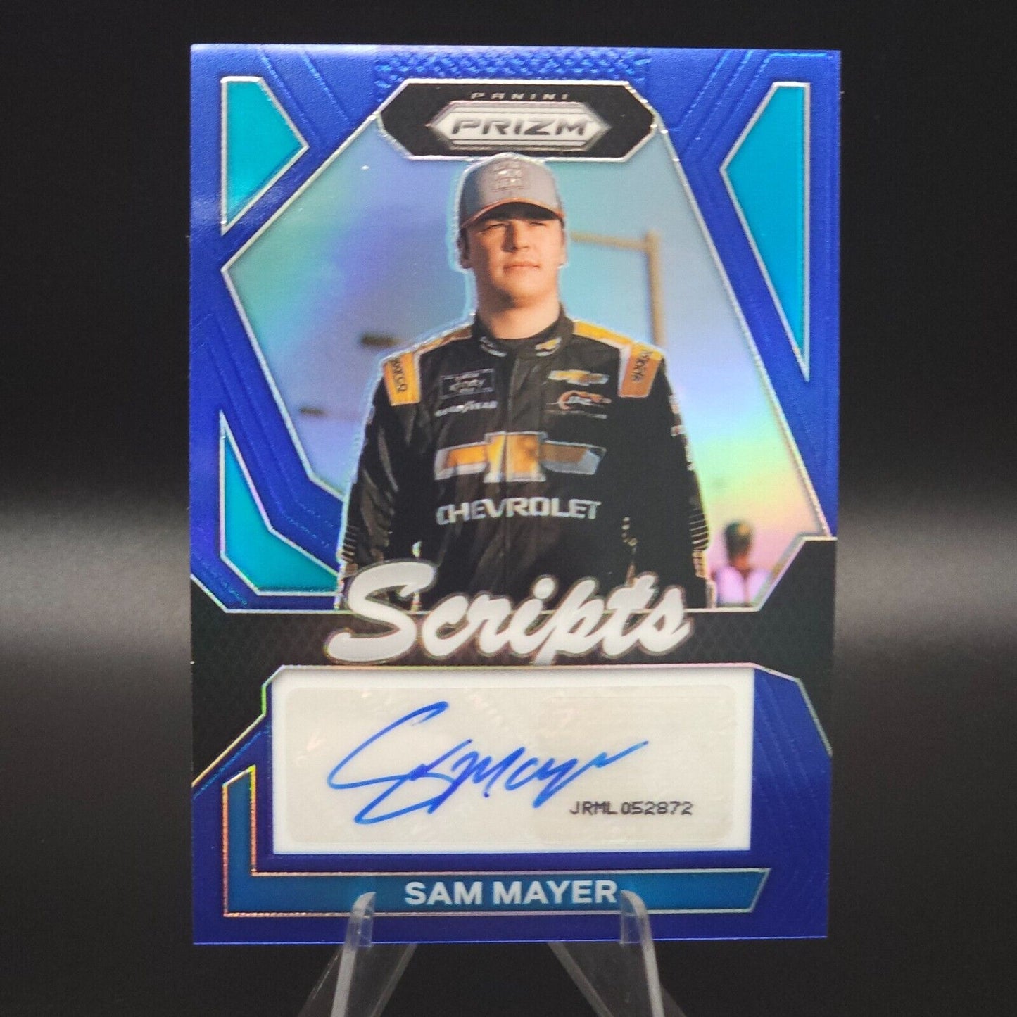 2024 Panini Prizm Racing Scripts Blue #S-SMR Sam Mayer 41/49 AU - NASCARD.shop
