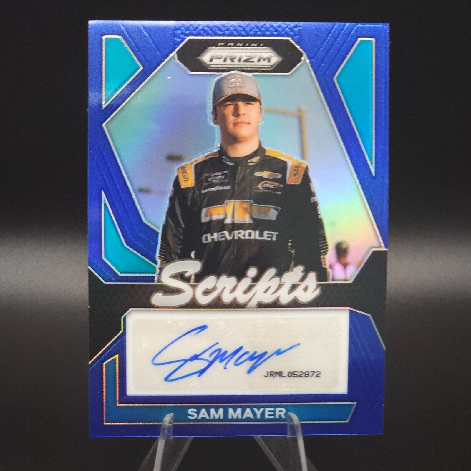 2024 Panini Prizm Racing Scripts Blue #S-SMR Sam Mayer 41/49 AU - NASCARD.shop