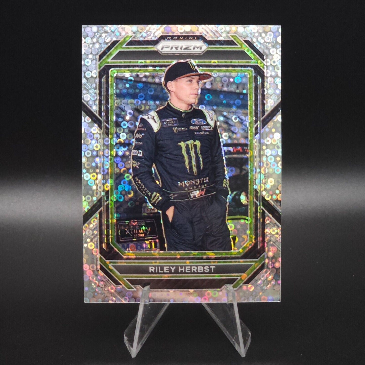 2023 Panini Prizm - Disco Prizm #72 Riley Herbst /75 - NASCARD.shop