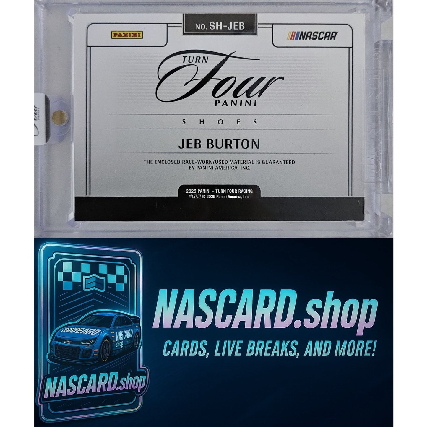 2025 Panini Turn Four #SH-JEB Jeb Burton Shoes Gold #/5