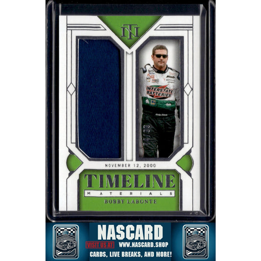 2024 Panini National Treasures #TM-BLE Bobby Labonte Timeline Materials - NASCARD.shop