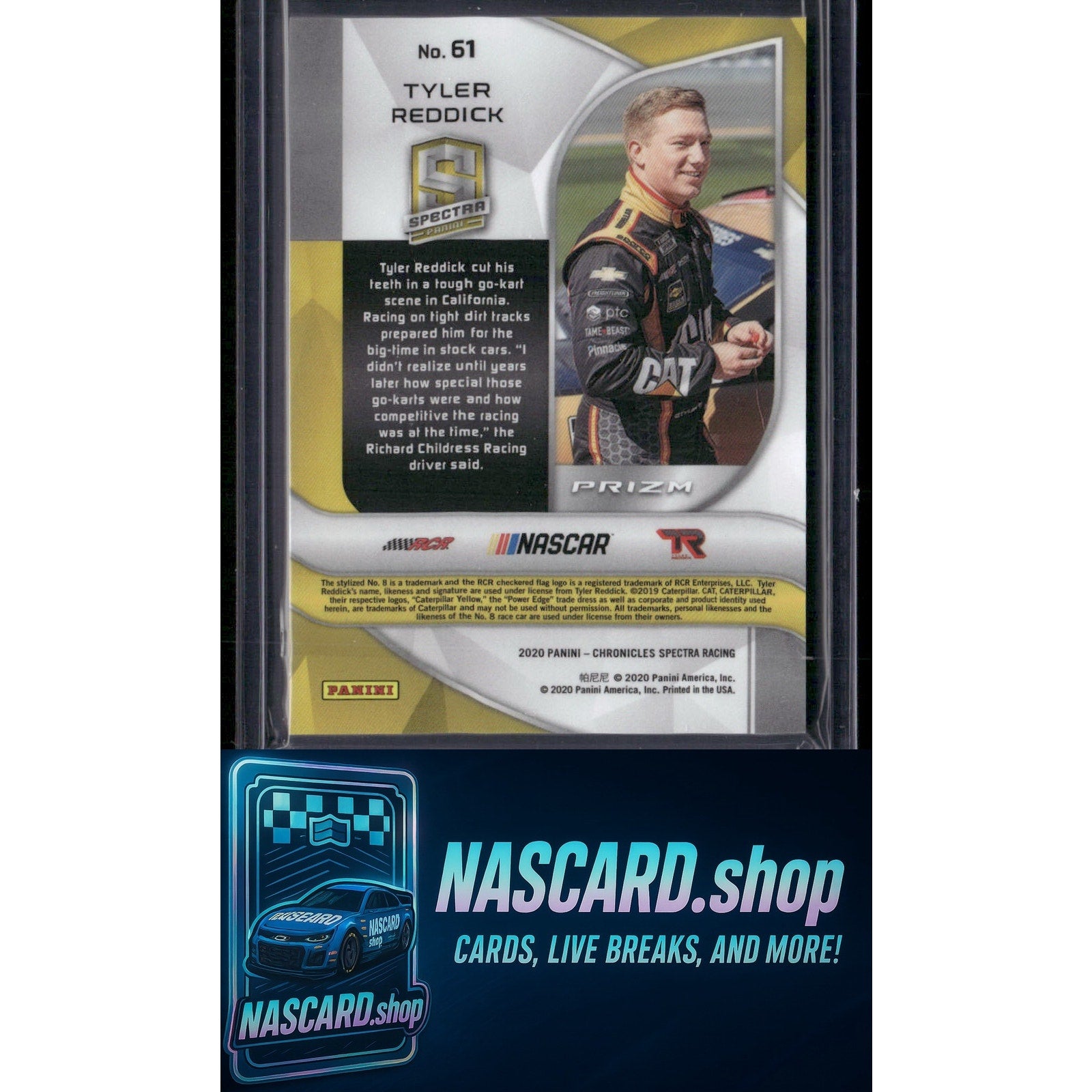 2020 Panini Chronicles #61 Tyler Reddick Spectra - NASCARD.shop