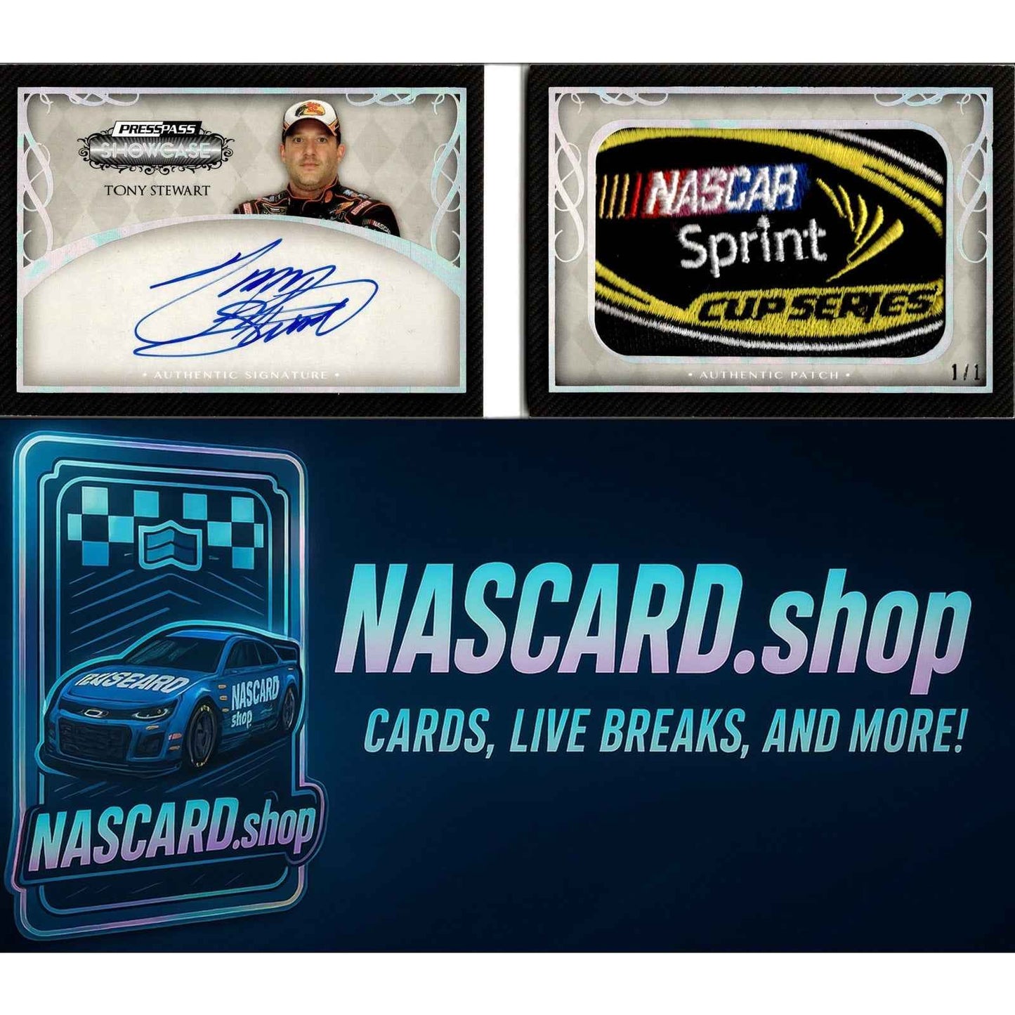 2013 Press Pass Showcase Tony Stewart NASCAR Sprint Cup Patch Book 1/1