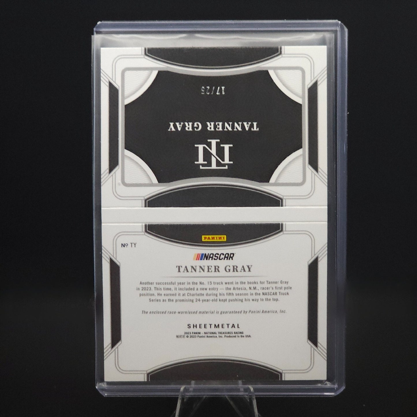 2023 National Treasures Dual Jumbo Sheet Metal Booklet Tanner Gray /25