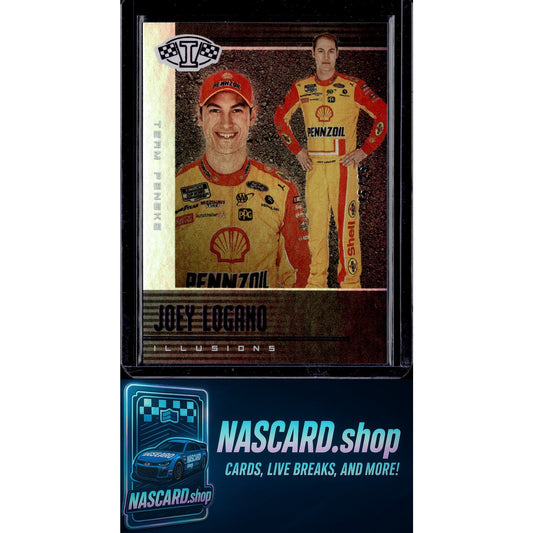 2020 Panini Chronicles #23 Joey Logano Illusions Purple #/25 - NASCARD.shop