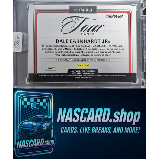 2025 Panini Turn Four #TM-DEJ Dale Earnhardt Jr Timeless Moments #25/25