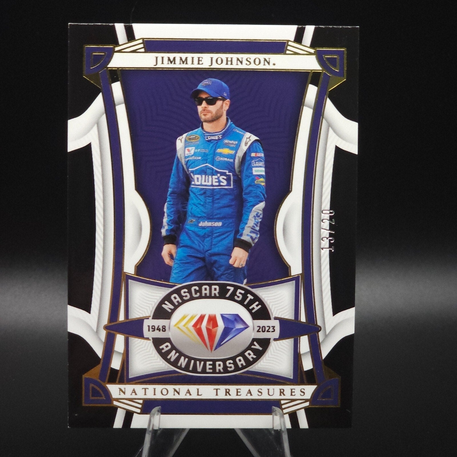 2023 National Treasures NASCAR Diamond Anniversary Jimmie Johnson Midnight /20 - NASCARD.shop