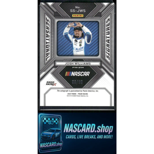2024 Panini Prizm #SS-JWS Josh Williams Sensational Signatures Red #/99