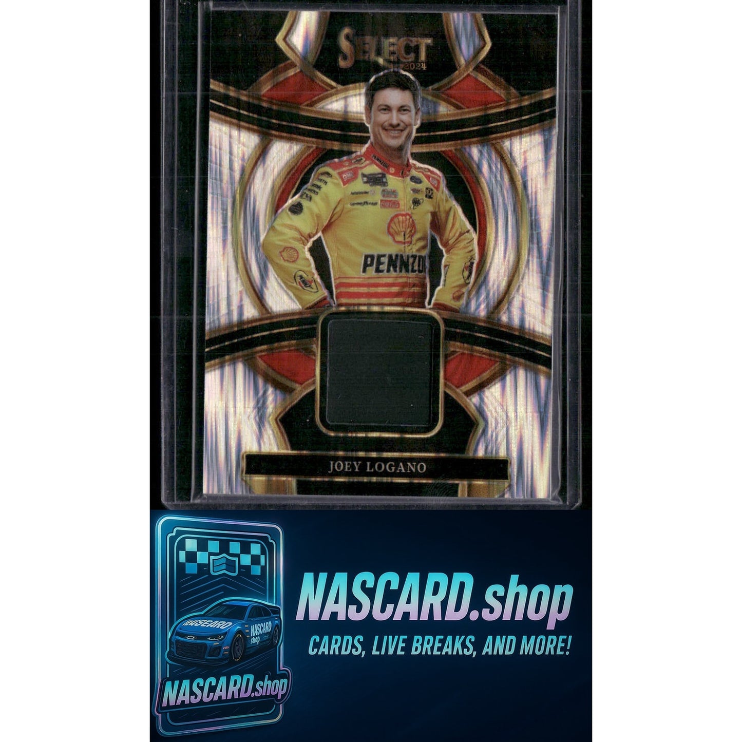 2024 Panini Select #SS-JLG Joey Logano Selective Swatches Flash Prizms - NASCARD.shop