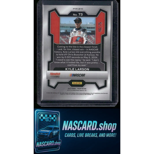 2024 Panini Prizm #73 Kyle Larson Checkered Flag #/75