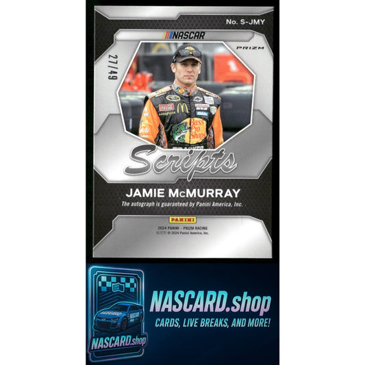 2024 Panini Prizm #S-JMY Jamie McMurray Scripts Blue - NASCARD.shop