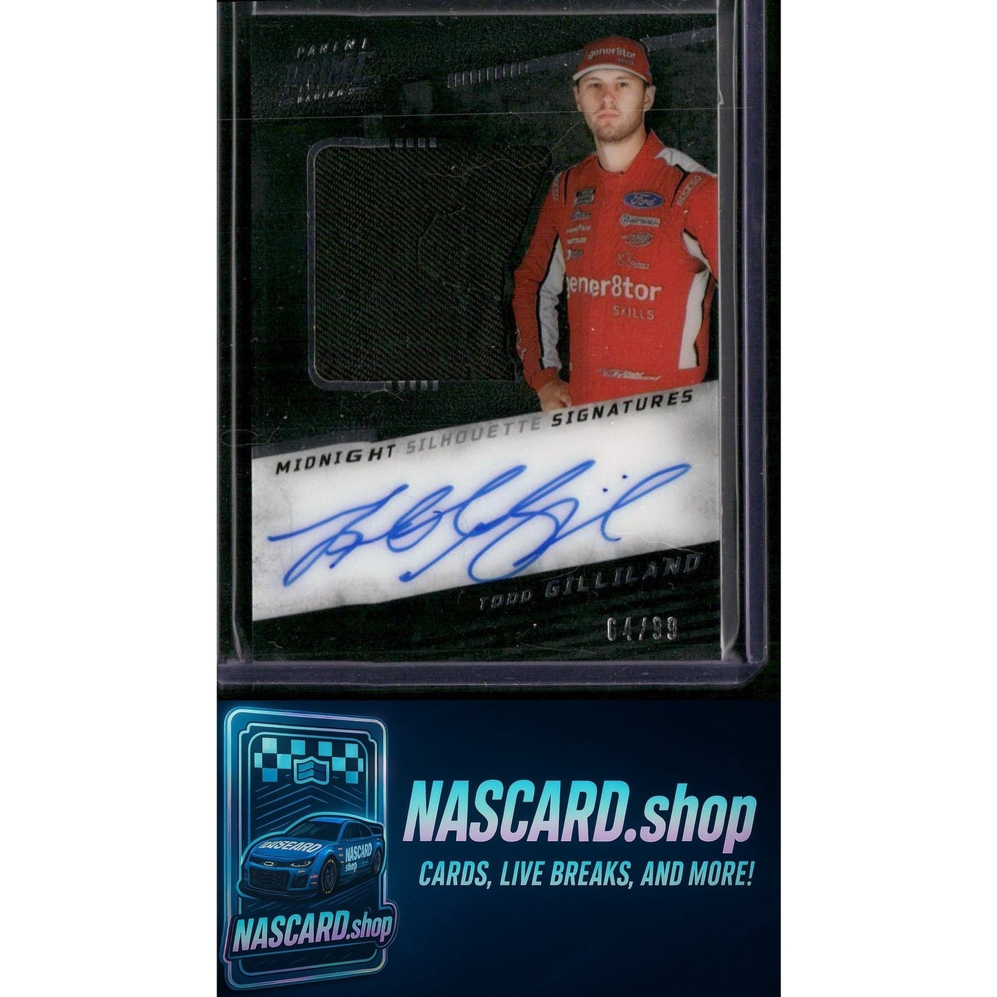 2023 Panini Prime #SIL-TGI Todd Gilliland Midnight Silhouette Signatures #/99