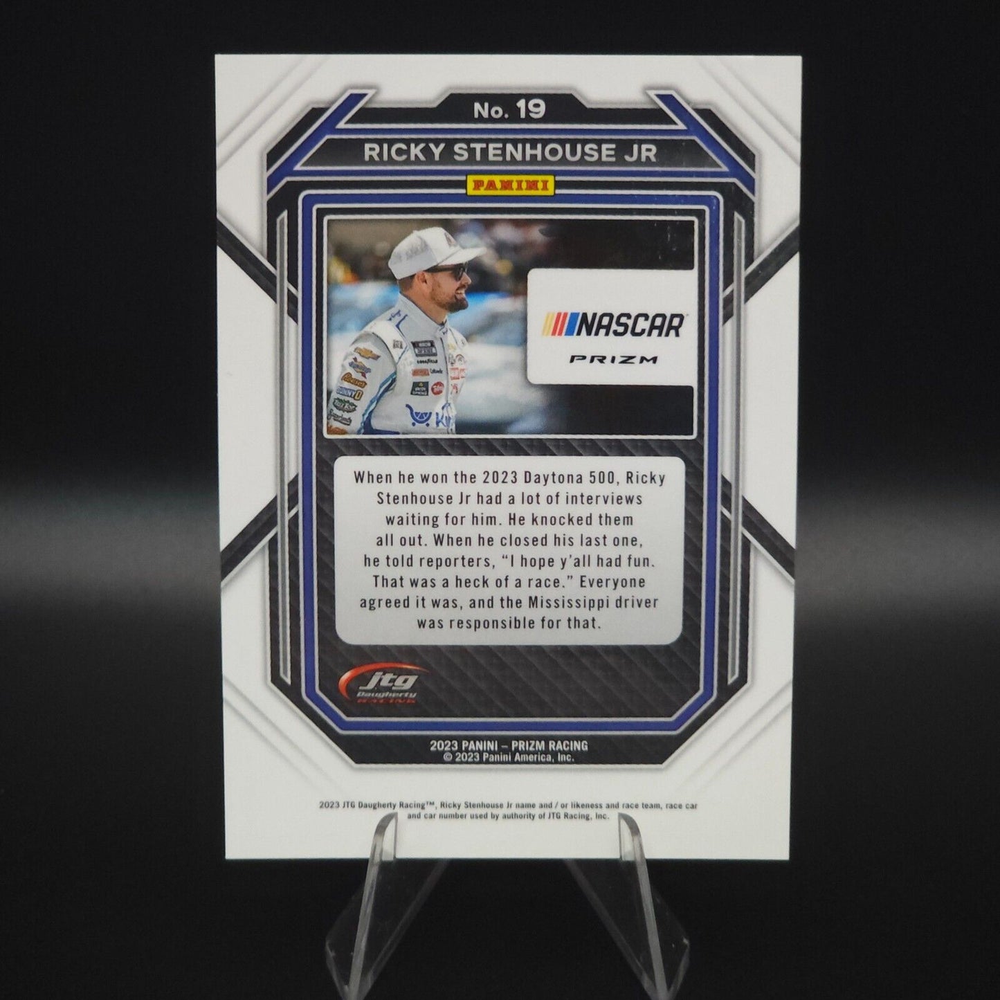 2023 Panini Prizm - Ricky Stenhouse Jr. #19 White Sparkle Prizm