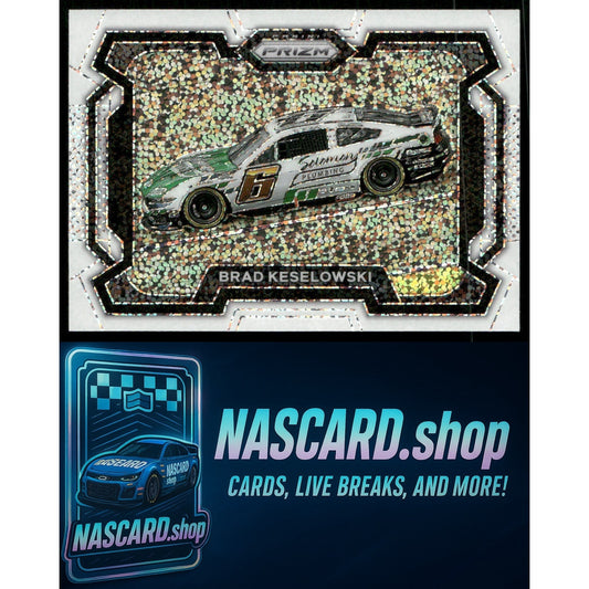 2024 Panini Prizm #47 Brad Keselowski White Sparkle - NASCARD.shop
