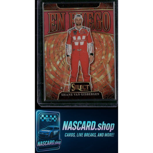 2025 Panini Select #3 Shane Van Gisbergen En Fuego Red Prizms #/99