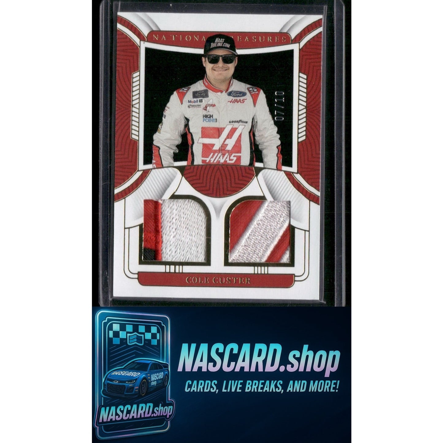 2023 National Treasures Cole Custer Dual Race Used Firesuits Midnight Prime #/10
