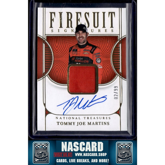 2024 Panini National Treasures Tommy Joe Martins 2023 Firesuit Signatures #/99 - NASCARD.shop