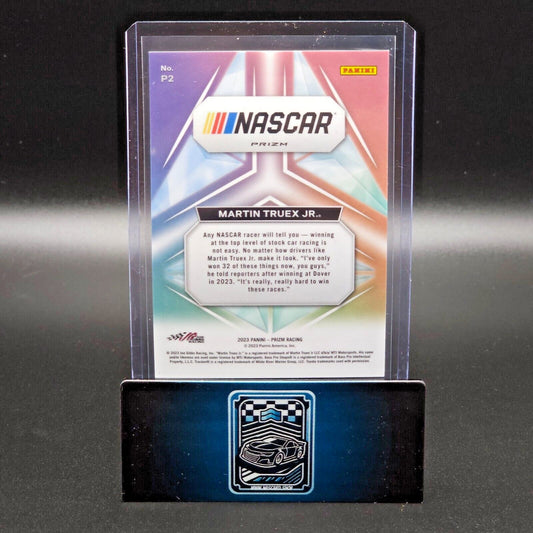 2023 Panini Prizm Racing Prizmatic White Sparkle Prizm #P2 Martin Truex Jr. - NASCARD.shop