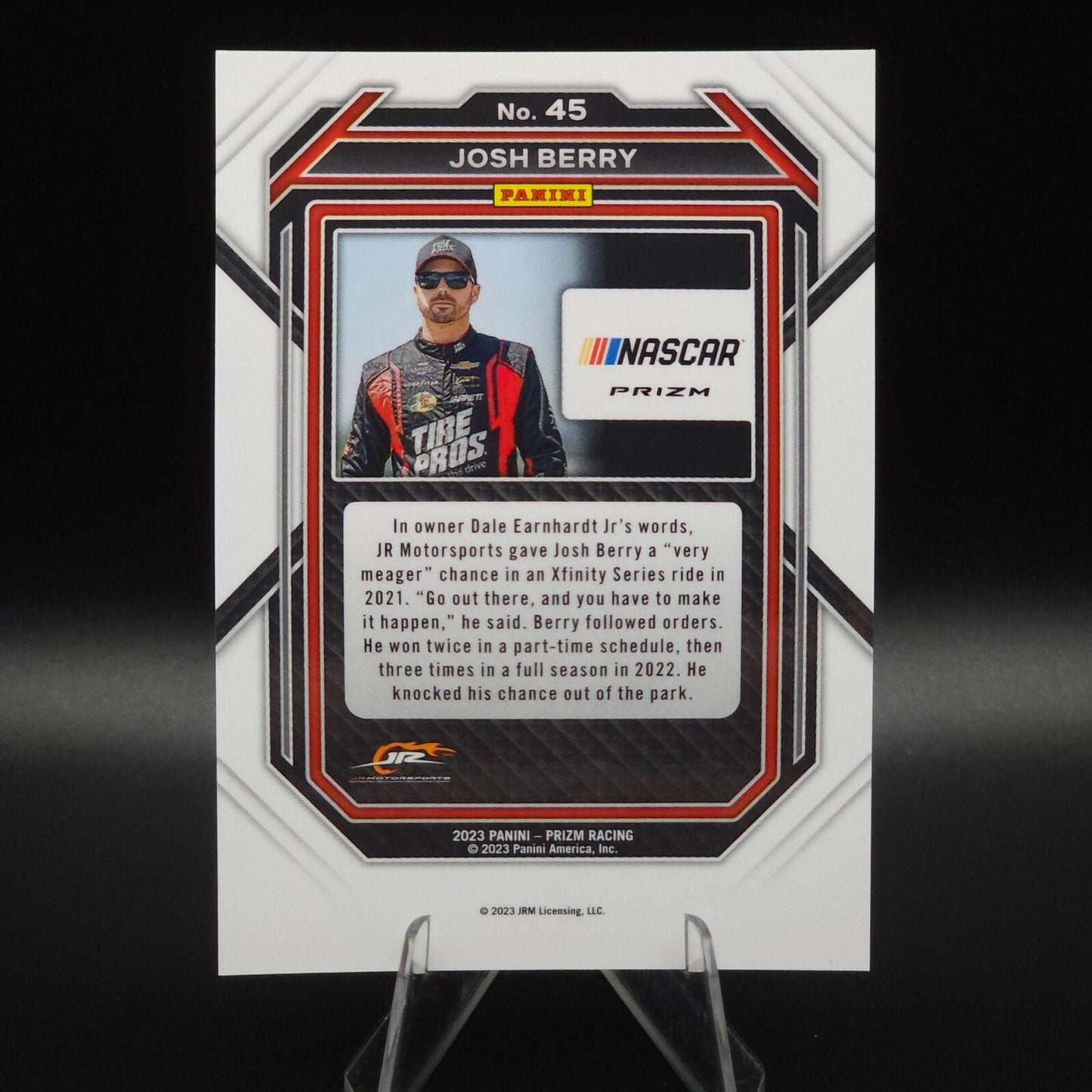2023 Panini Prizm - Josh Berry #45 White Sparkle Prizm
