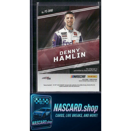 2024 Panini National Treasures #PS-DHA Denny Hamlin 2023 Prime Signatures #/99 - NASCARD.shop