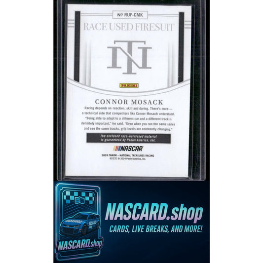 2024 Panini National Treasures #RUF-CMK Connor Mosack Race Used Firesuit #/99