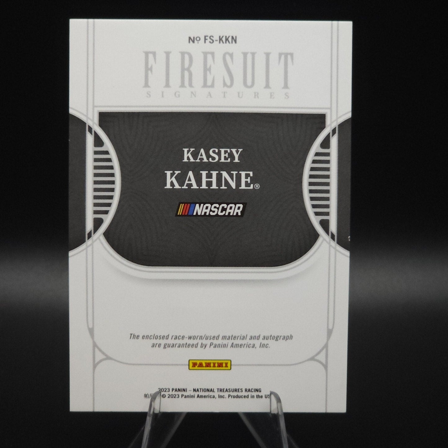 2023 Panini National Treasure Firesuit Signatures Silver Kasey Kahne /49 - NASCARD.shop