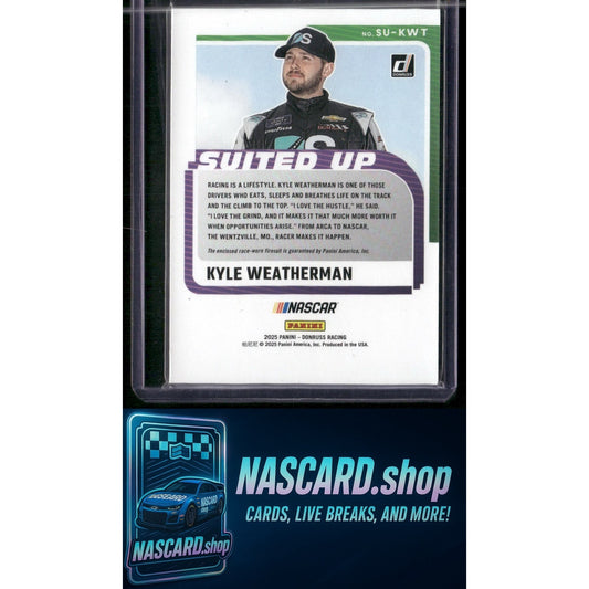 2025 Donruss #SU-KWT Kyle Weatherman Suited Up Swatches Blue #/49 - NASCARD.shop
