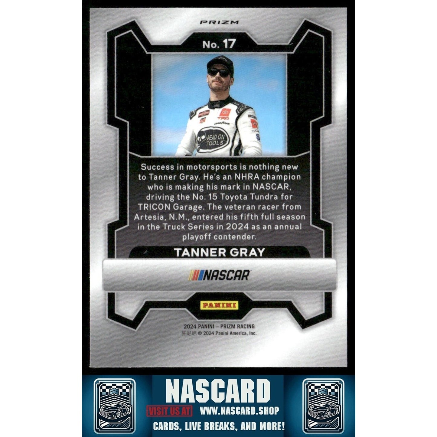 2024 Panini Prizm - Tanner Gray #17 White Sparkle Prizm