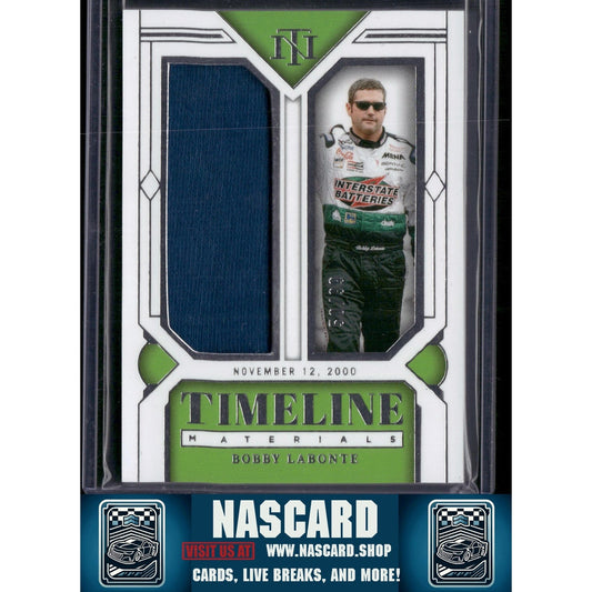2024 Panini National Treasures #TM-BLE Bobby Labonte Timeline Materials #/99 - NASCARD.shop