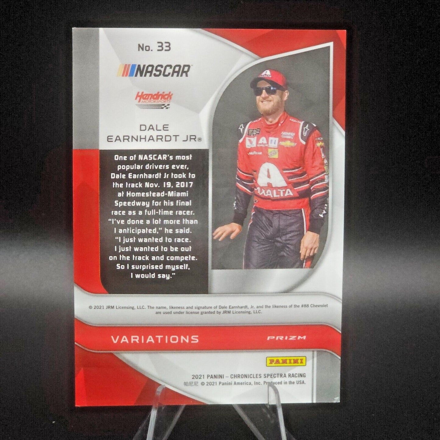 2021 Panini Chronicles Racing Spectra Variations #33 Dale Earnhardt Jr.