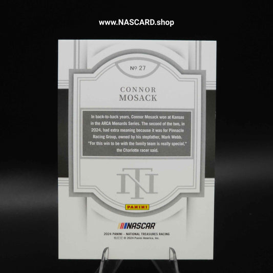 2024 National Treasures #27 Green Connor Mosack Rookie Card /5 - NASCARD.shop
