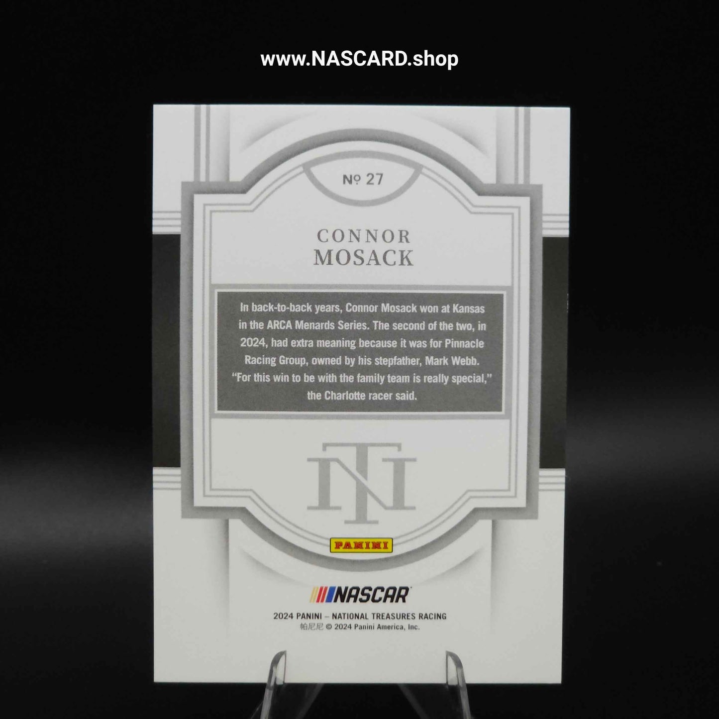 2024 National Treasures #27 Green Connor Mosack Rookie Card /5