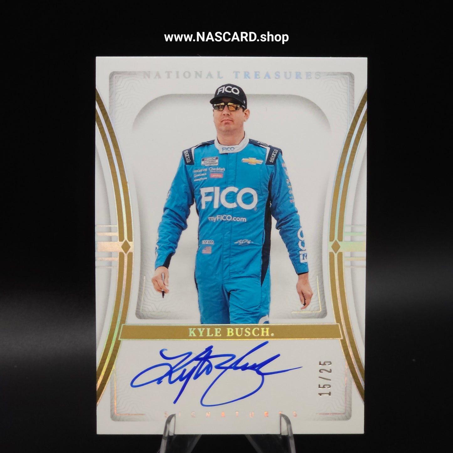 2024 National Treasures Signatures Holo Silver Kyle Busch /25