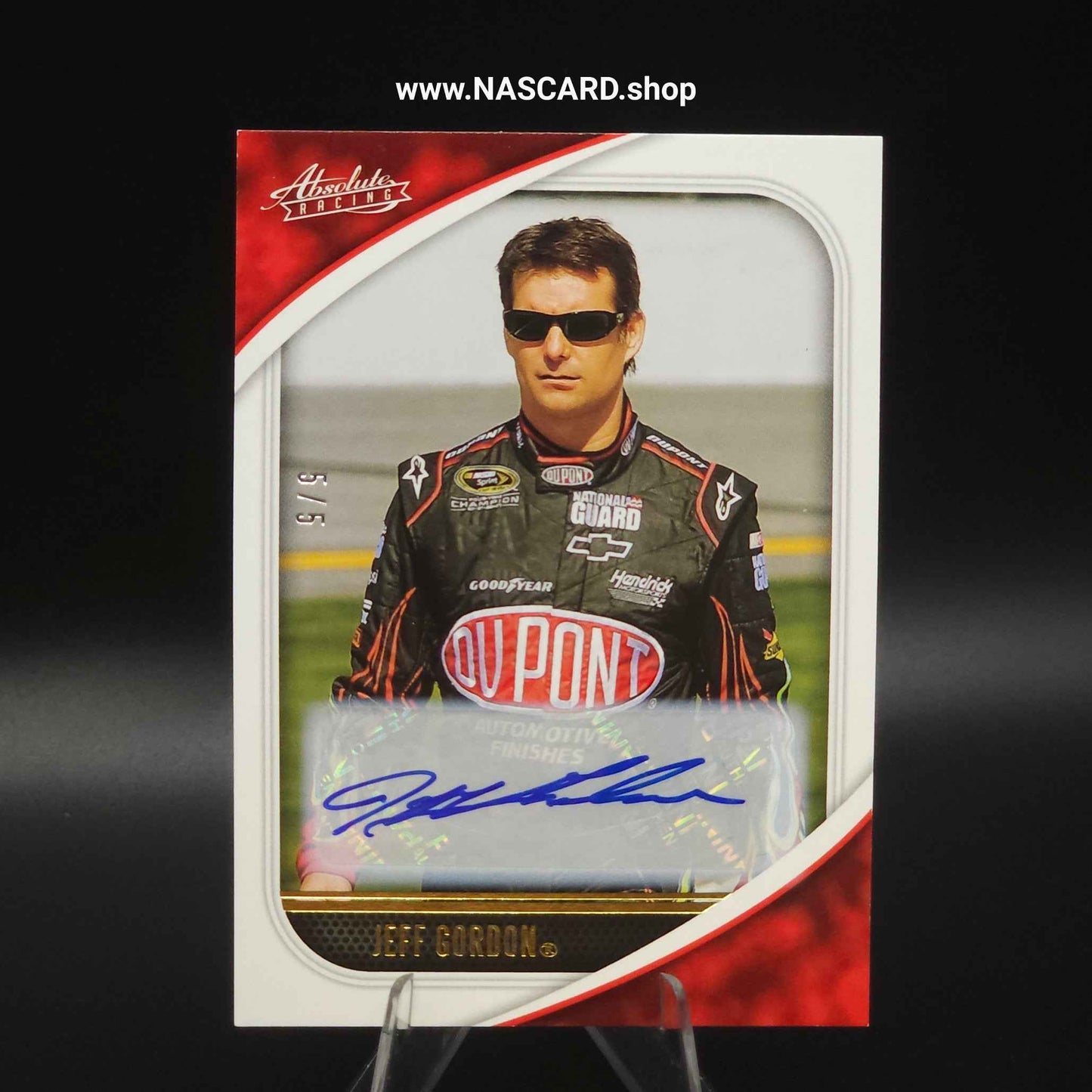 2021 Panini Chronicles Absolute Autographs Gold #1 Jeff Gordon 5/5