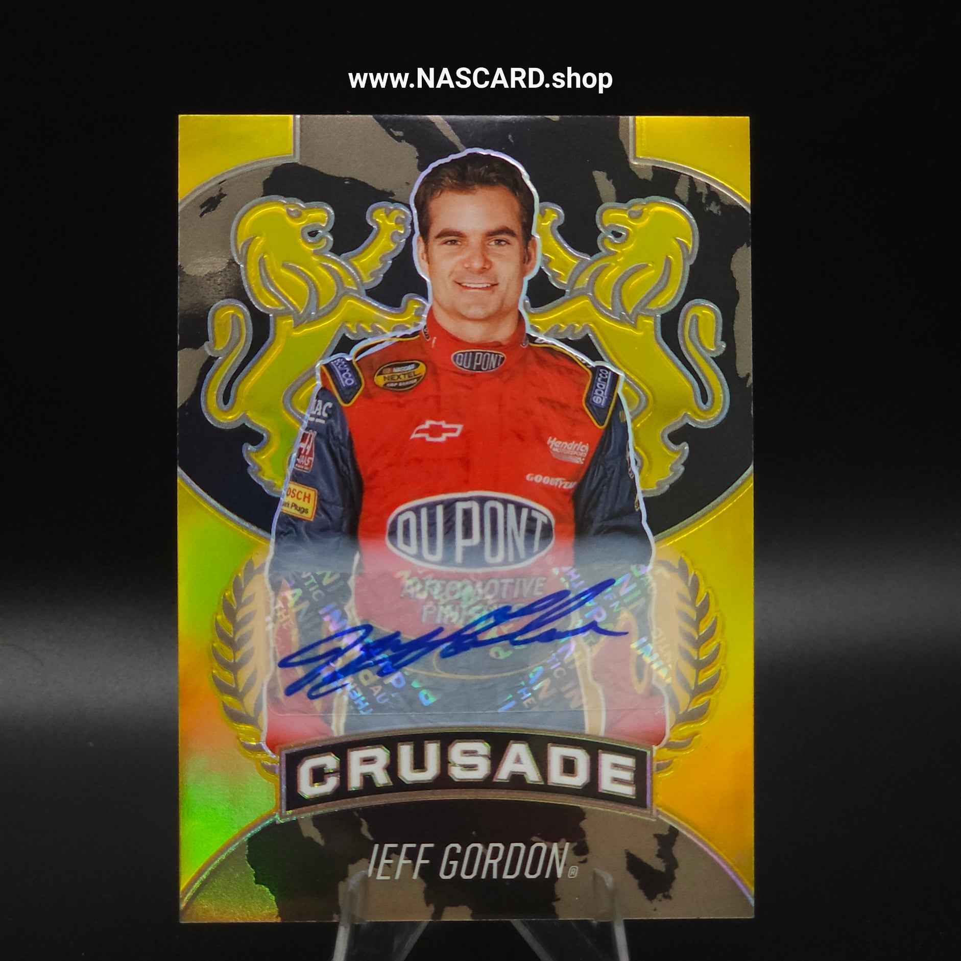 2021 Panini Chronicles Racing Crusade Autographs Gold Prizm #1 Jeff Gordon /10