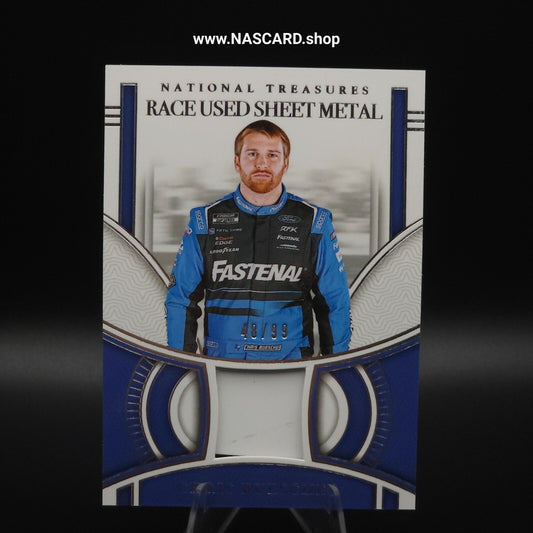 2024 Panini National Treasures Race Used Sheet Metal Chris Buescher /99 - NASCARD.shop