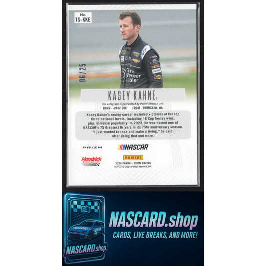 2024 Panini Prizm #TS-KKE Kasey Kahne Throwback Signatures Mojo #/25