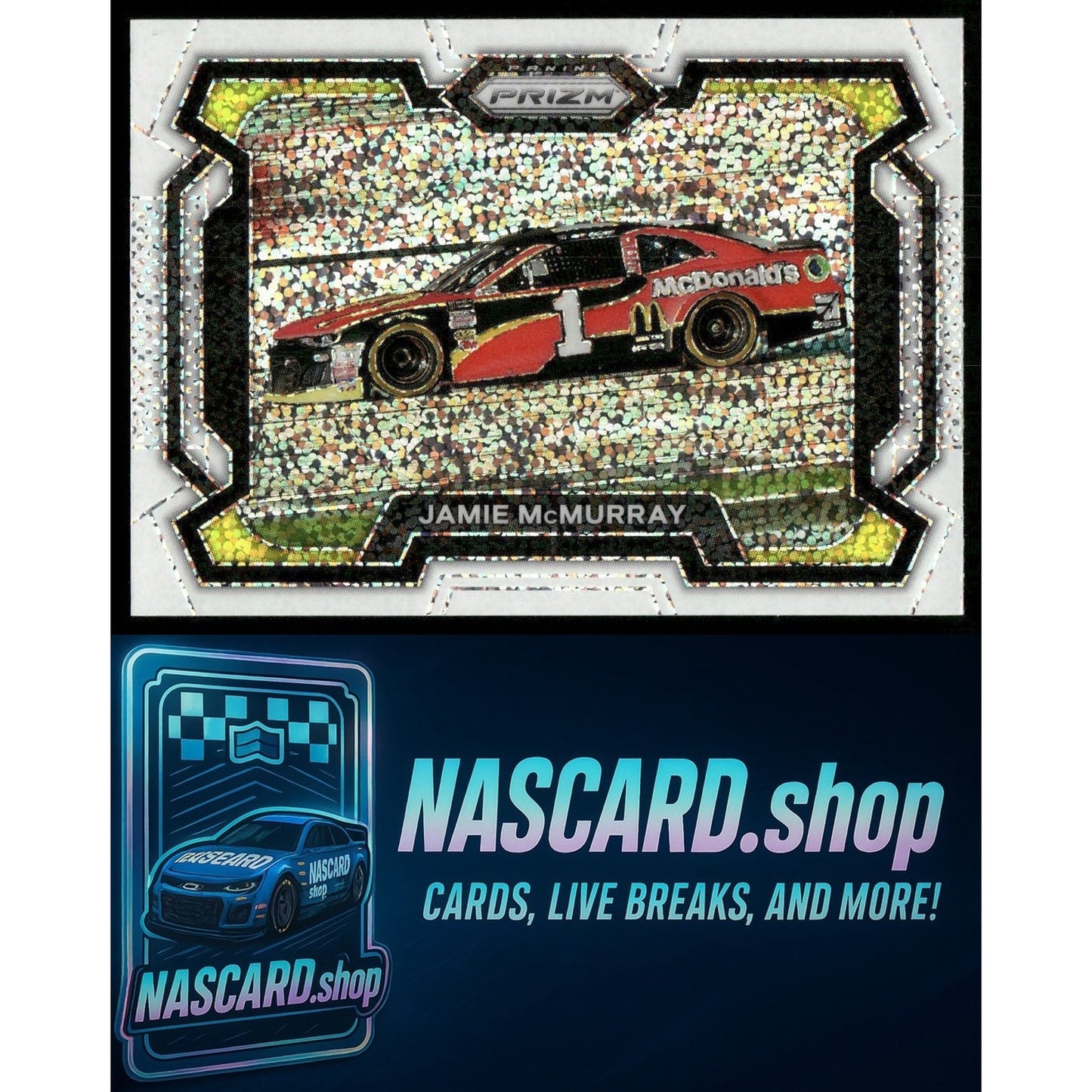 2024 Panini Prizm #46 Jamie McMurray White Sparkle