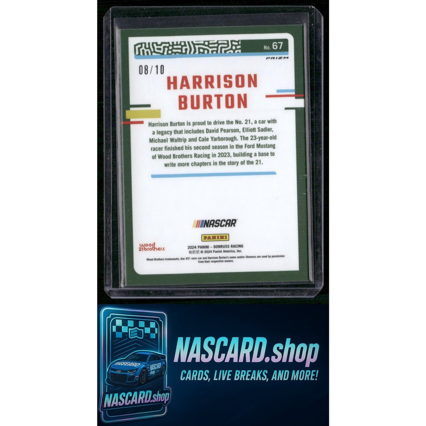 2024 Donruss #67 Harrison Burton Optic Gold #/10 - NASCARD.shop