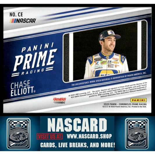 2020 Panini Chronicles Chase Elliott Prime Jumbo NAPA Patch 1/1 - NASCARD.shop