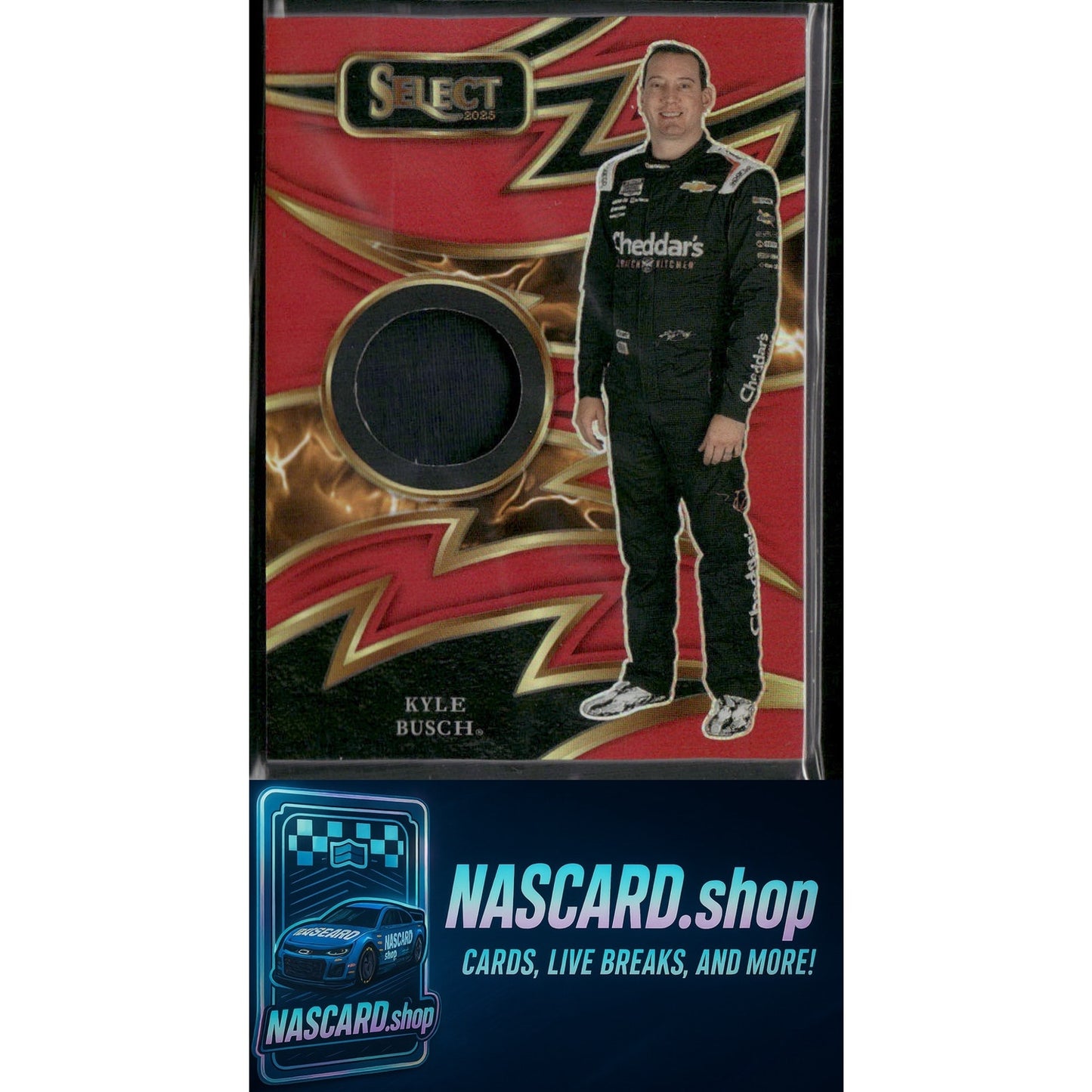 2025 Panini Select #S-KYB Kyle Busch Sparks Red Prizms #/49