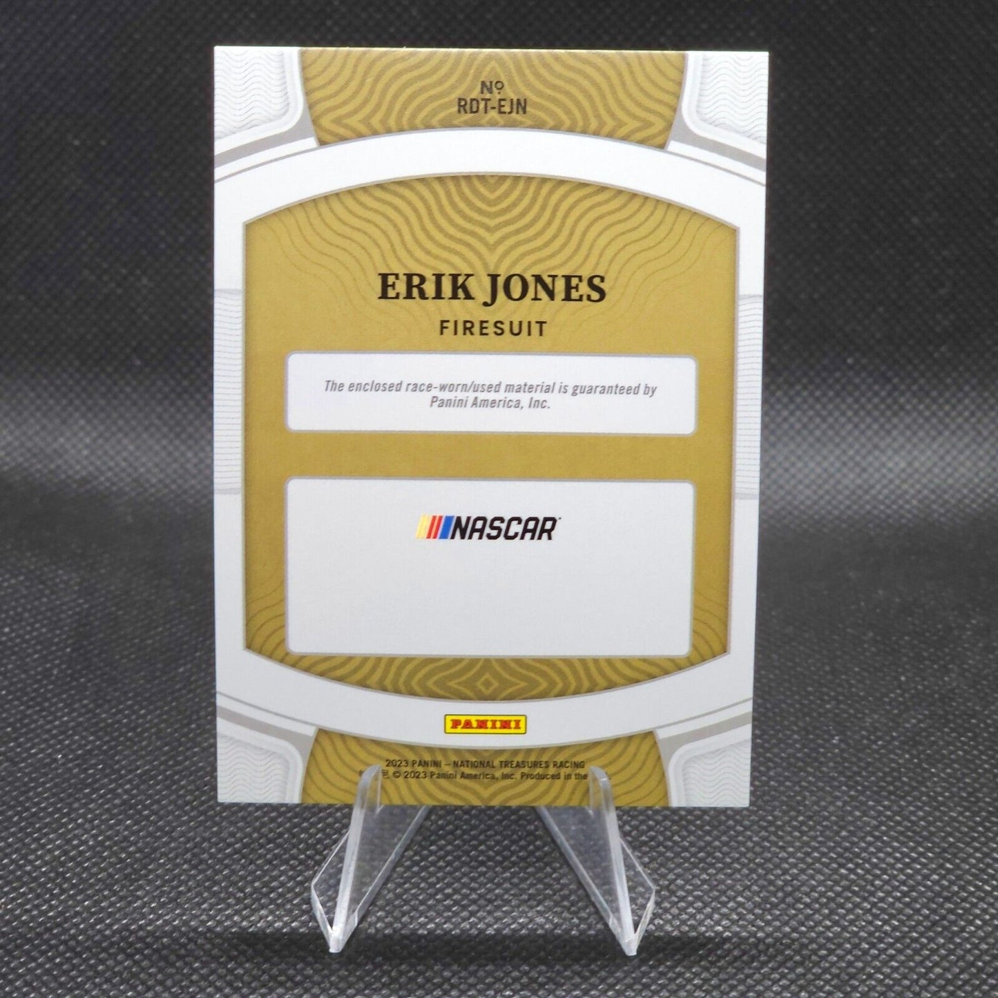 2023 National Treasures Race Day Treasures Firesuit #RDT-EJN ERIK JONES 52/99